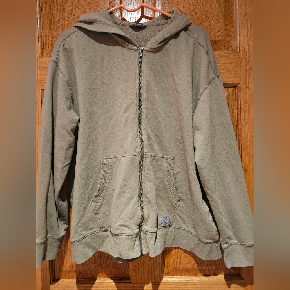 Eddie Bauer Sage Green Women's Zip-Up Hoodie XL